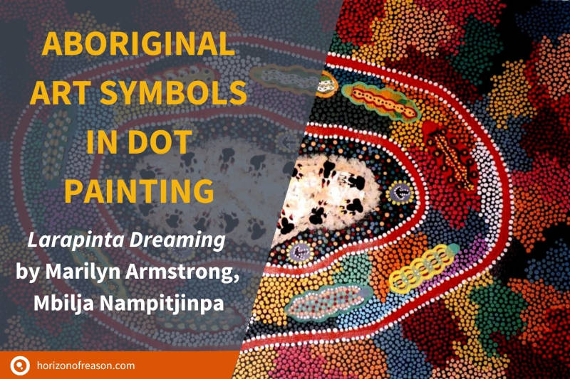 Central-Australian aboriginal art symbols tell a complex story about the relationship between the people, their culture and their land