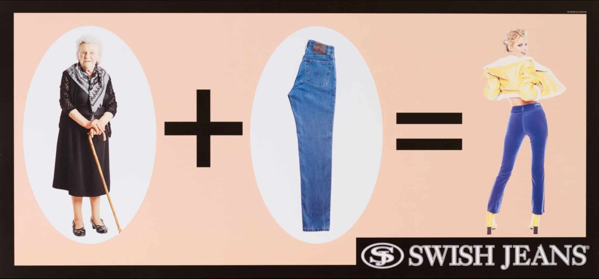 Luca Albanese (1996), Swish Jeans advertisement with Eva Herzigová visualses the first law of consumer behaviour.