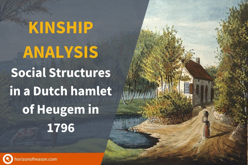 This article analyses the kinship structures in the Dutch hamlet of Heugem in 1796. The kinship analysis uses a social network to visualise relationships.