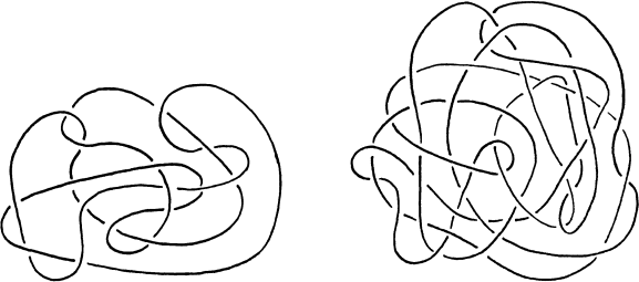 Ochiai’s first two trivial knots (16 and 45 crossings)