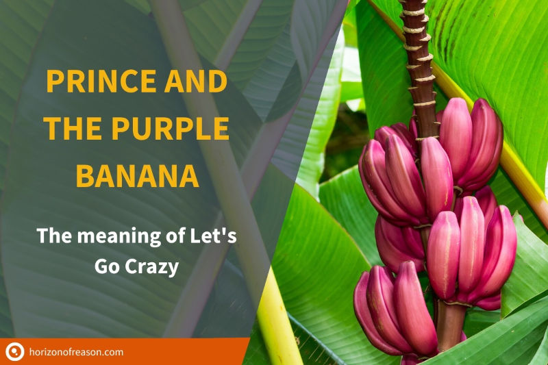 "Let's look for the purple banana till they put us in the truck", Prince sang in his 1984 his song Lets go Crazy. We all sing along, but what does it mean?